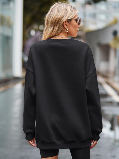 Round Neck Long Sleeve Sweatshirt