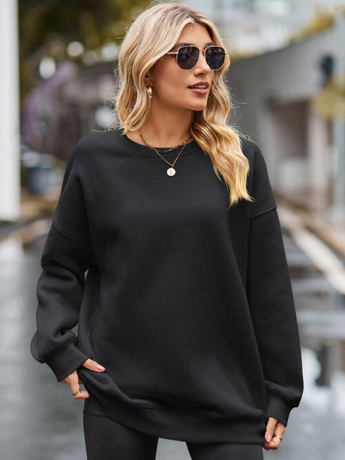 Round Neck Long Sleeve Sweatshirt