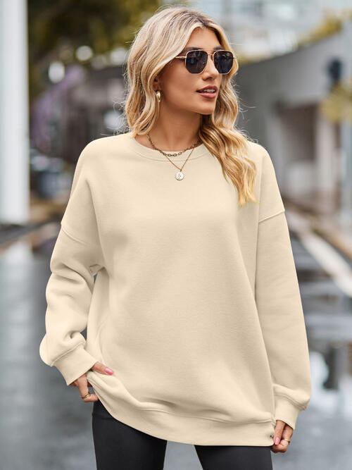 Round Neck Long Sleeve Sweatshirt